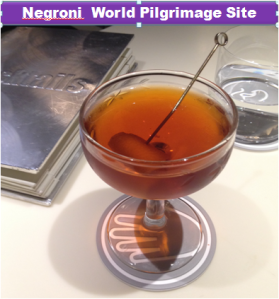 All aspect of the Negroni experience at barmini make this a Negroni World Pilgrimage Site!